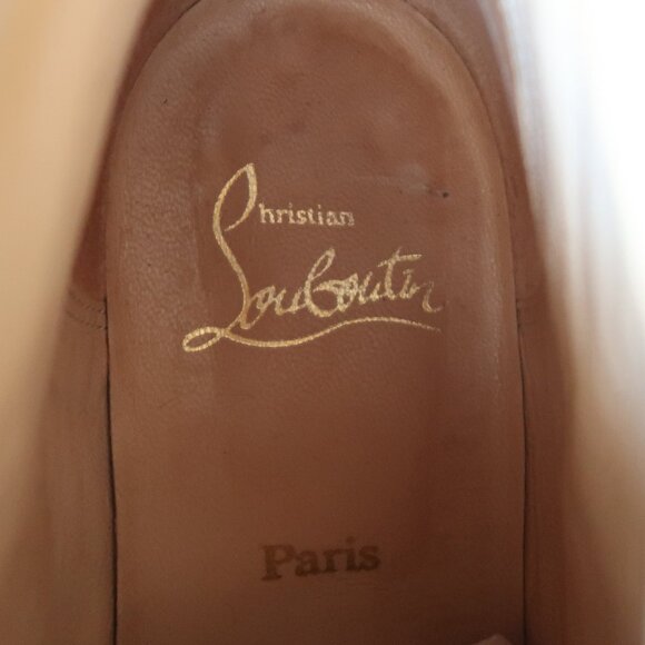 Christian Louboutin Grey Pony Hair Lace-Up Boots Designer Red Sole Ankle Booties - Picture 9 of 16